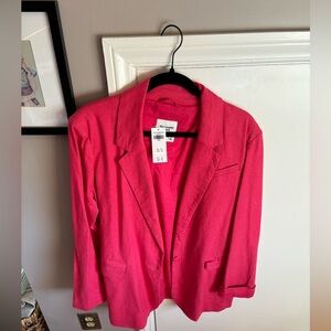 Abercrombie & Fitch, Oversized, boyfriend, linen blend blazer. Size large, NWT